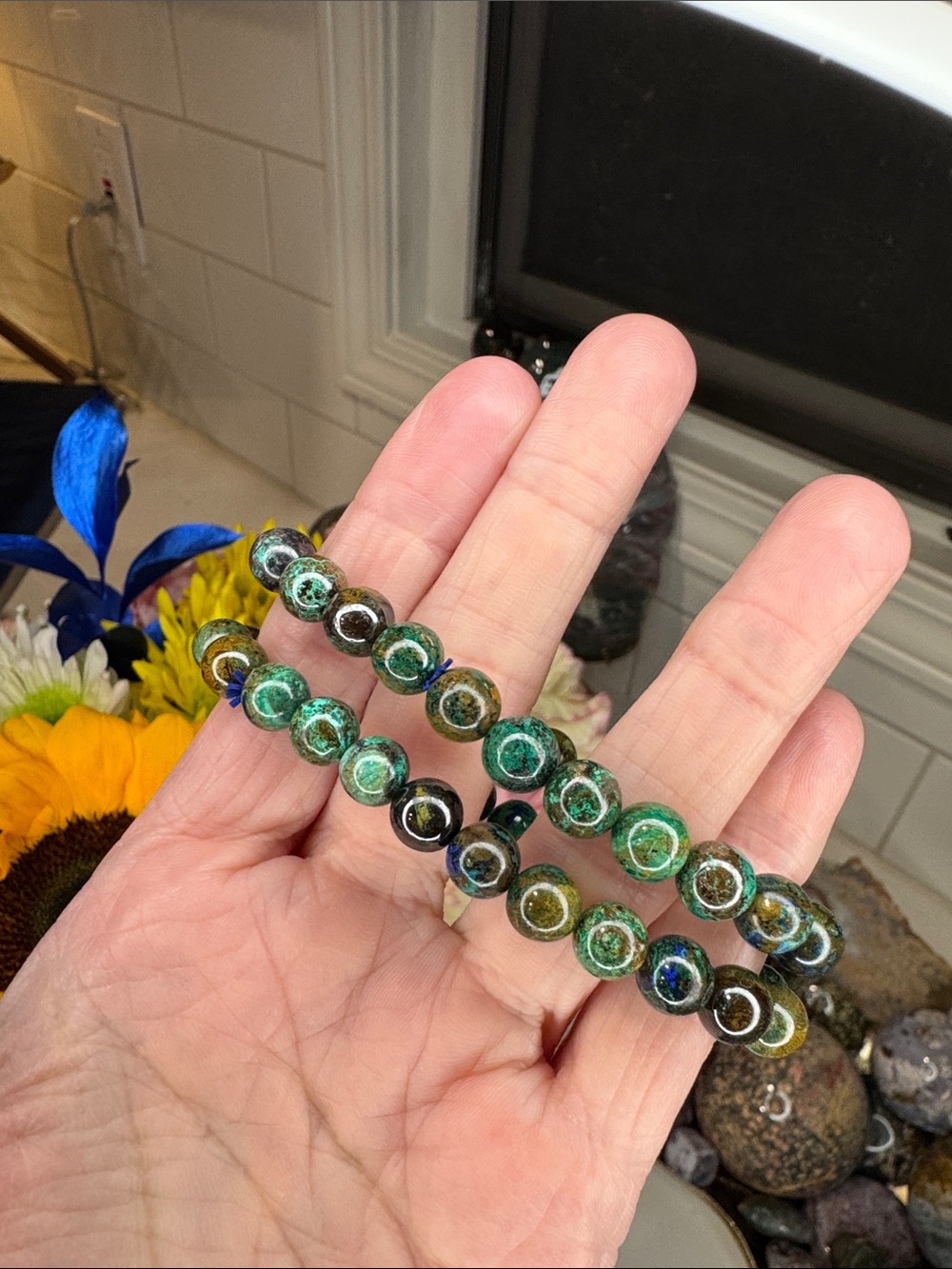 Azurite Bracelet (listing is for one): B1105